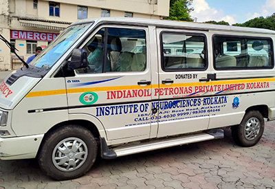 Patient Carriage Vehicle at Institute of Neuroscience, Kolkata